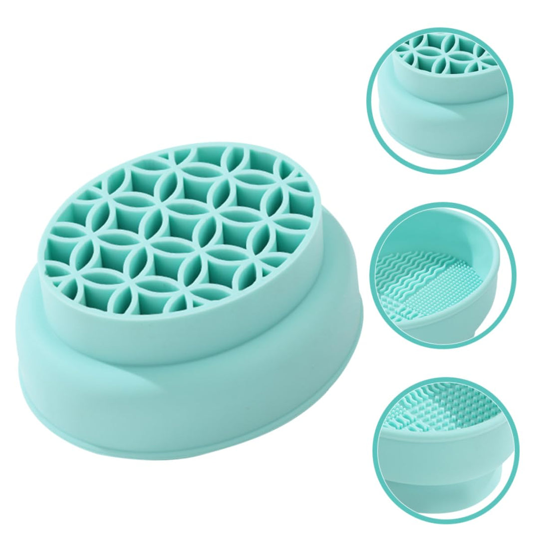Silicone Makeup Brush Cleaning Bowl Real Makeup Brush Cleanser for Eyeshadow Drying Stand for Women Girls